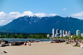 Everything that Vancouver is   In Vancouver, Canada : beach, cityscape, court, kitts, landscape, photo, photography, relaxing, scotty robson, scotty robson photography, sea, skyscrapers, snow capped mountains, srp, volleyball